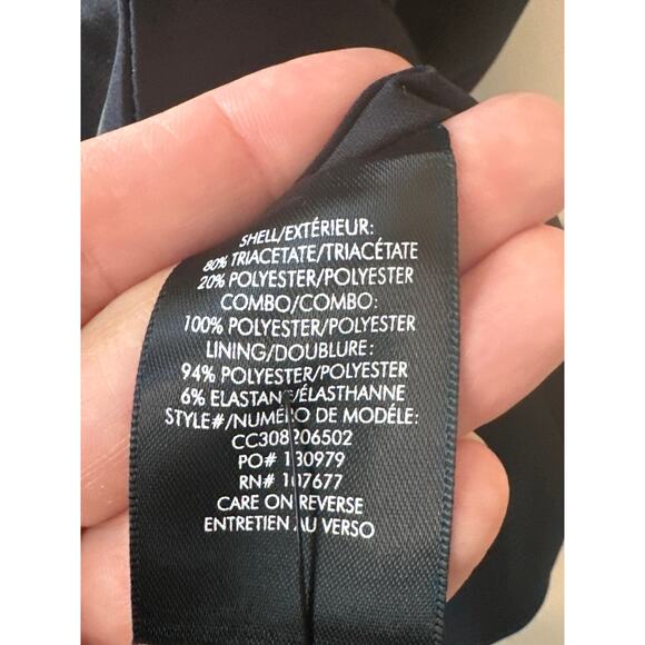 Alice + Olivia NWT Black Moriah Sheer Cutout Satin Midi Dress Size 2 - Picture 11 of 12